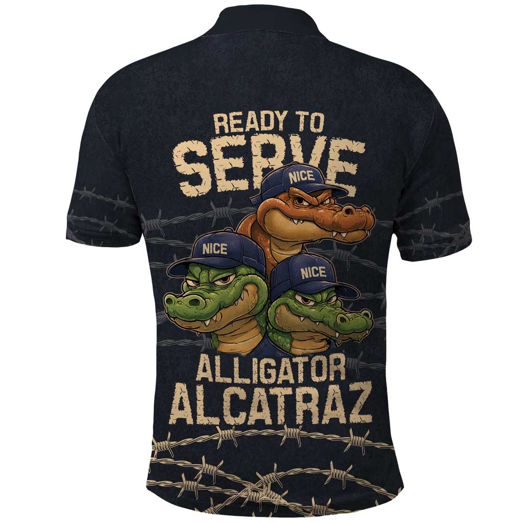Ready To Serve Alligator Alcatraz Polo Shirt - Wonder Print Shop