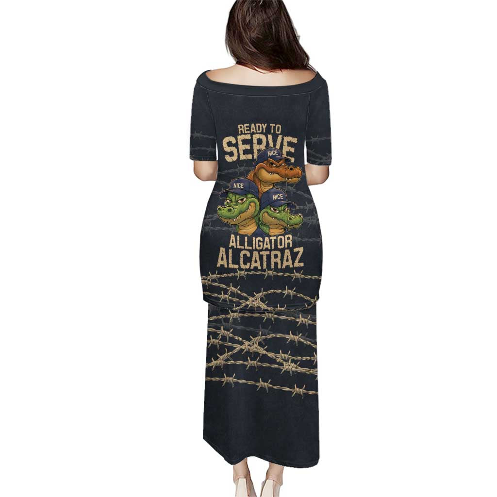 Ready To Serve Alligator Alcatraz Puletasi - Wonder Print Shop
