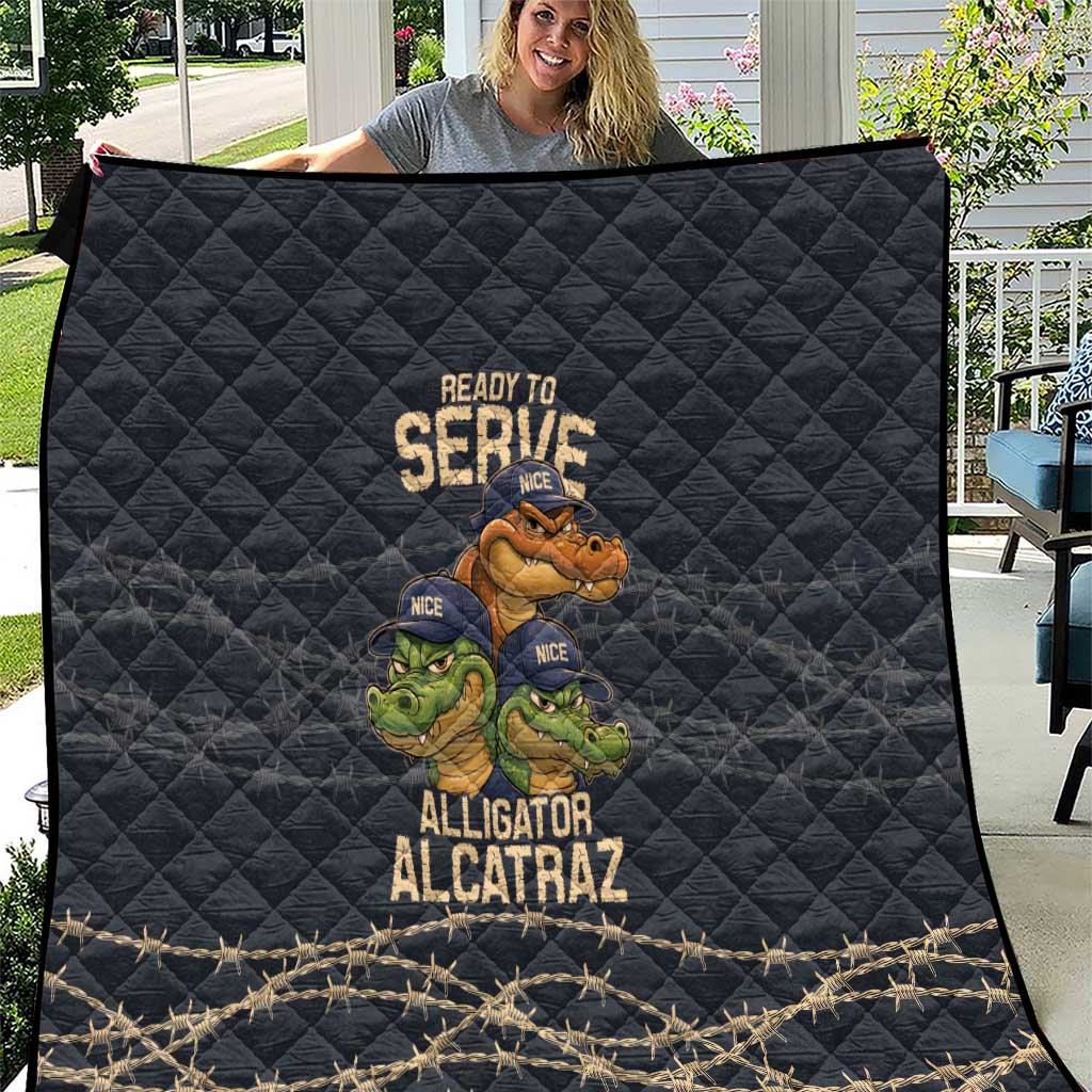 Ready To Serve Alligator Alcatraz Quilt - Wonder Print Shop