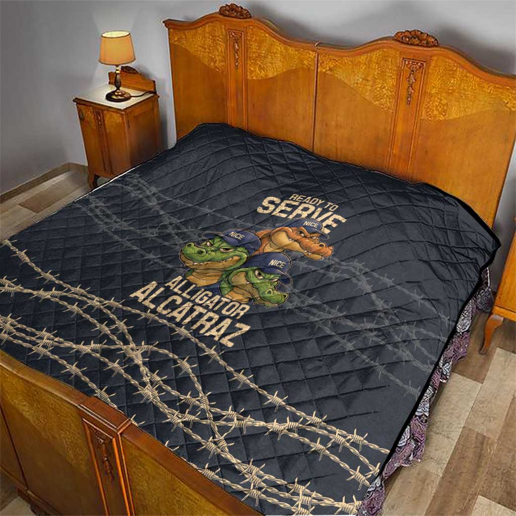 Ready To Serve Alligator Alcatraz Quilt - Wonder Print Shop