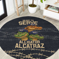 Ready To Serve Alligator Alcatraz Round Carpet - Wonder Print Shop