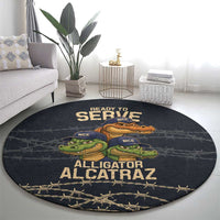 Ready To Serve Alligator Alcatraz Round Carpet - Wonder Print Shop