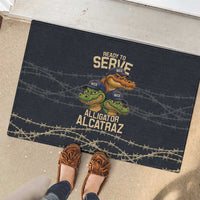 Ready To Serve Alligator Alcatraz Rubber Doormat - Wonder Print Shop