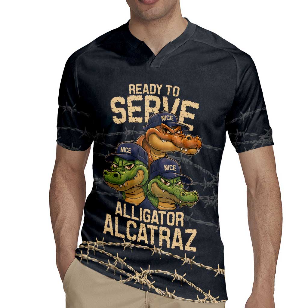 Ready To Serve Alligator Alcatraz Rugby Jersey - Wonder Print Shop