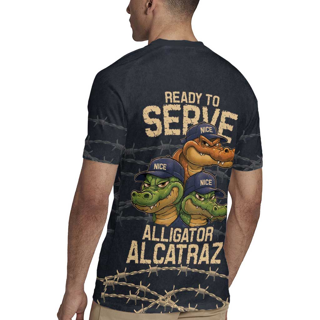 Ready To Serve Alligator Alcatraz Rugby Jersey - Wonder Print Shop
