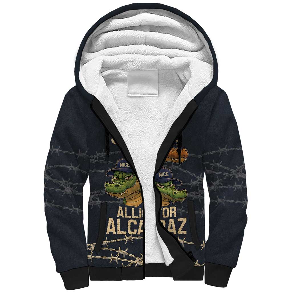 Ready To Serve Alligator Alcatraz Sherpa Hoodie - Wonder Print Shop