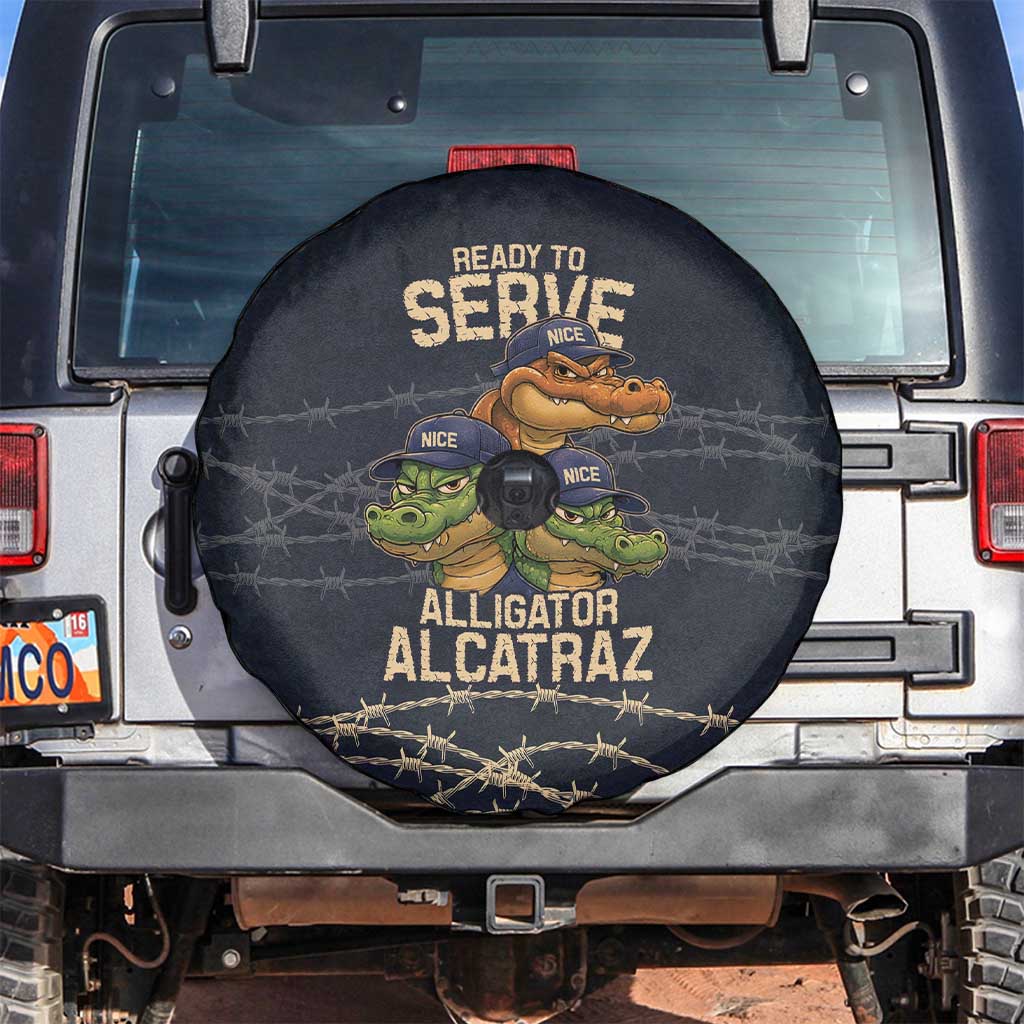 Ready To Serve Alligator Alcatraz Spare Tire Cover - Wonder Print Shop