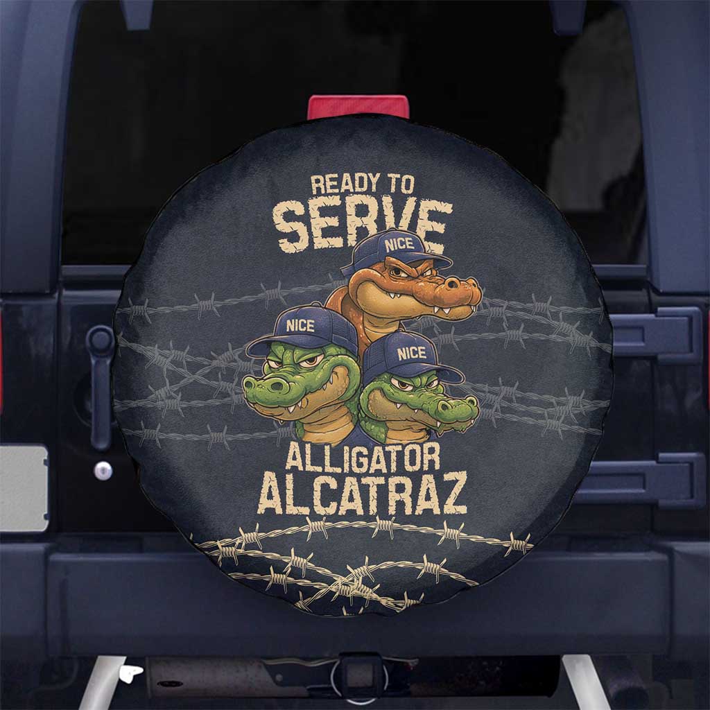 Ready To Serve Alligator Alcatraz Spare Tire Cover - Wonder Print Shop