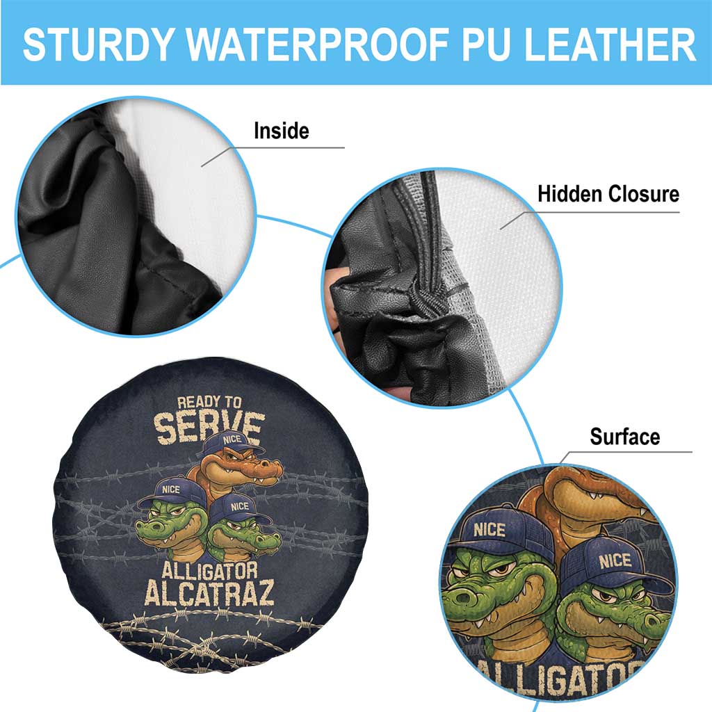 Ready To Serve Alligator Alcatraz Spare Tire Cover - Wonder Print Shop
