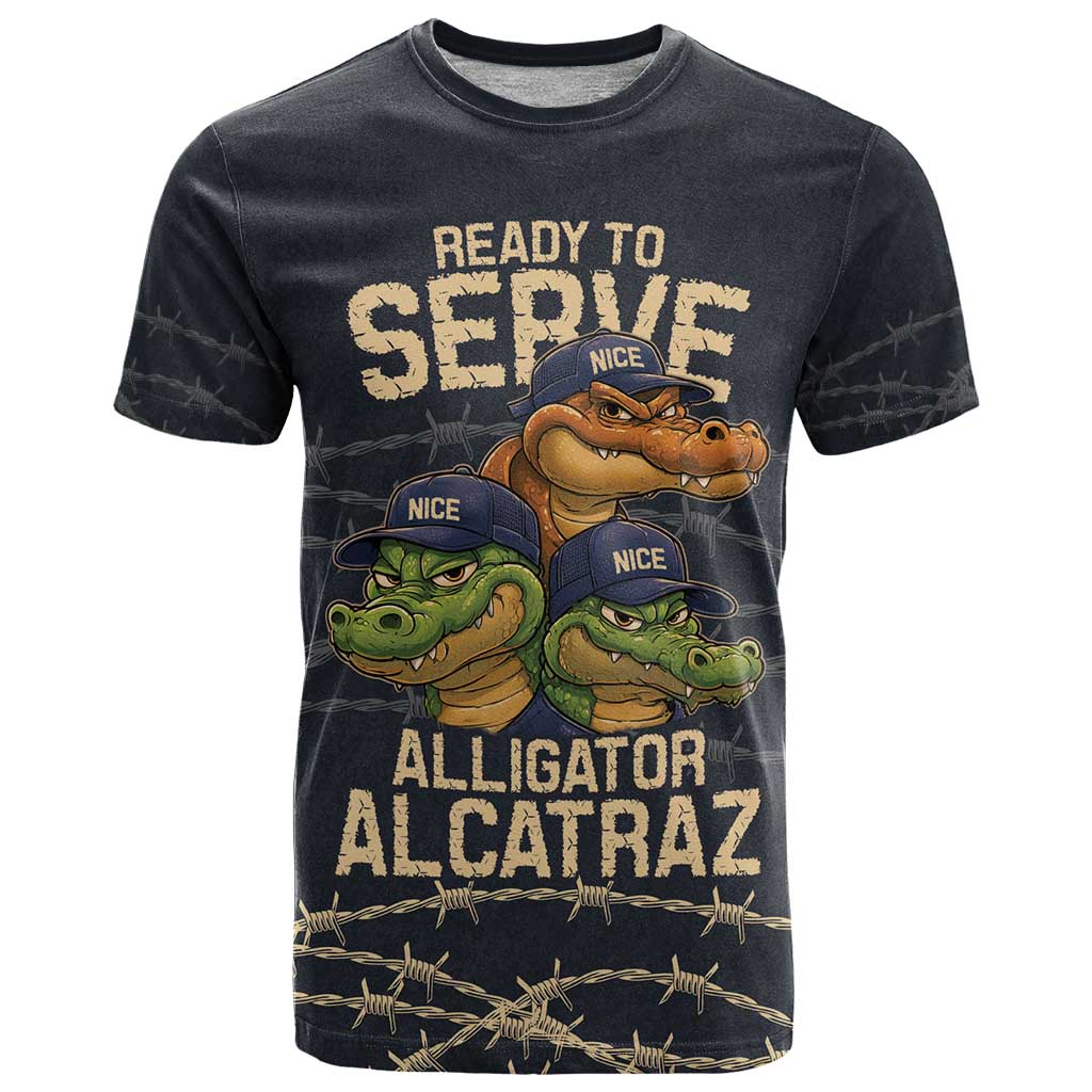 Ready To Serve Alligator Alcatraz T Shirt - Wonder Print Shop