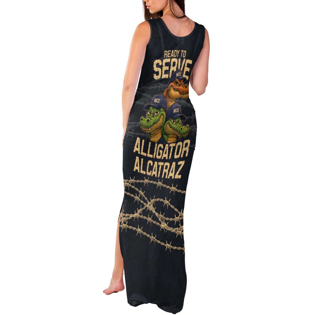 Ready To Serve Alligator Alcatraz Tank Maxi Dress - Wonder Print Shop