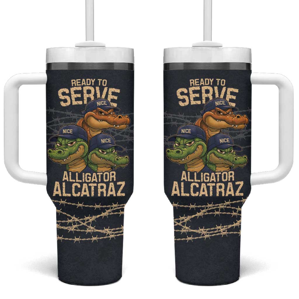 Ready To Serve Alligator Alcatraz Tumbler With Handle - Wonder Print Shop