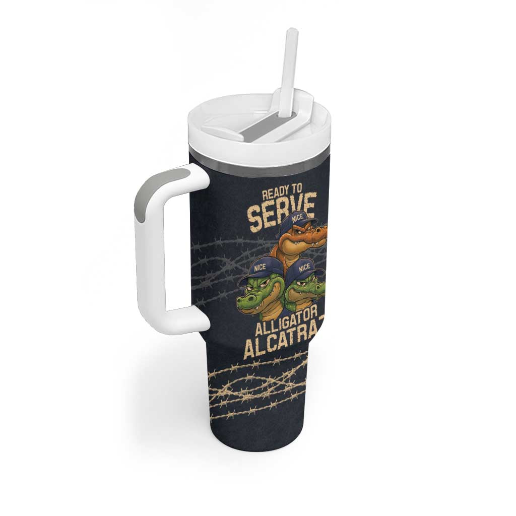 Ready To Serve Alligator Alcatraz Tumbler With Handle - Wonder Print Shop
