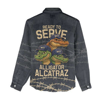 Ready To Serve Alligator Alcatraz Women Casual Shirt - Wonder Print Shop