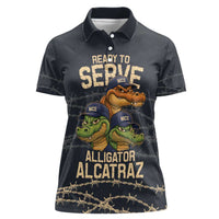 Ready To Serve Alligator Alcatraz Women Polo Shirt - Wonder Print Shop
