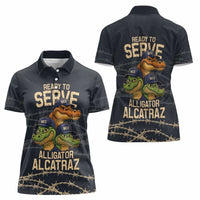 Ready To Serve Alligator Alcatraz Women Polo Shirt - Wonder Print Shop