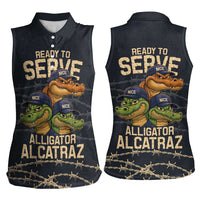 Ready To Serve Alligator Alcatraz Women Sleeveless Polo Shirt - Wonder Print Shop