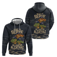 Ready To Serve Alligator Alcatraz Zip Hoodie - Wonder Print Shop