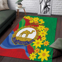 Eritrea New Year Personalized Area Rug Enkutatash Adey Abeba Flower Art LT9 - Wonder Print Shop