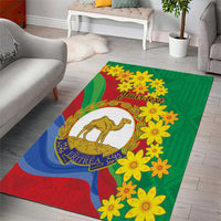 Eritrea New Year Personalized Area Rug Enkutatash Adey Abeba Flower Art LT9 - Wonder Print Shop