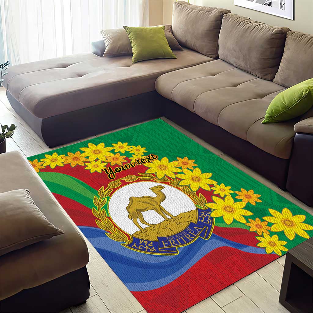 Eritrea New Year Personalized Area Rug Enkutatash Adey Abeba Flower Art LT9 - Wonder Print Shop