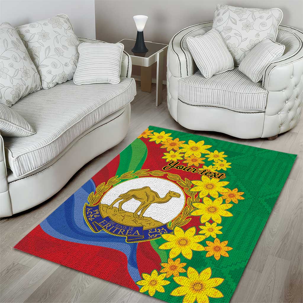 Eritrea New Year Personalized Area Rug Enkutatash Adey Abeba Flower Art LT9 - Wonder Print Shop