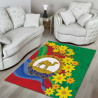 Eritrea New Year Personalized Area Rug Enkutatash Adey Abeba Flower Art LT9 - Wonder Print Shop