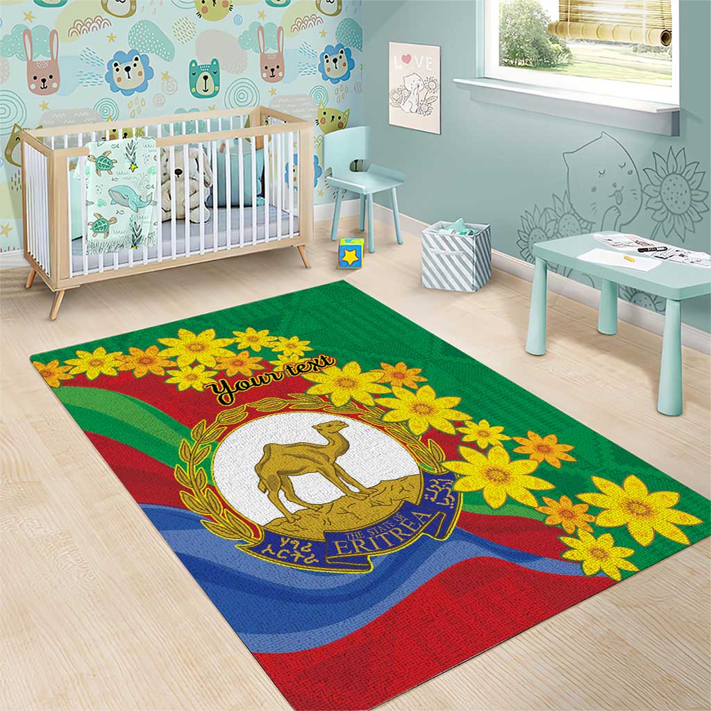 Eritrea New Year Personalized Area Rug Enkutatash Adey Abeba Flower Art LT9 - Wonder Print Shop