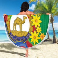 Eritrea New Year Personalized Beach Blanket Enkutatash Adey Abeba Flower Art LT9 - Wonder Print Shop
