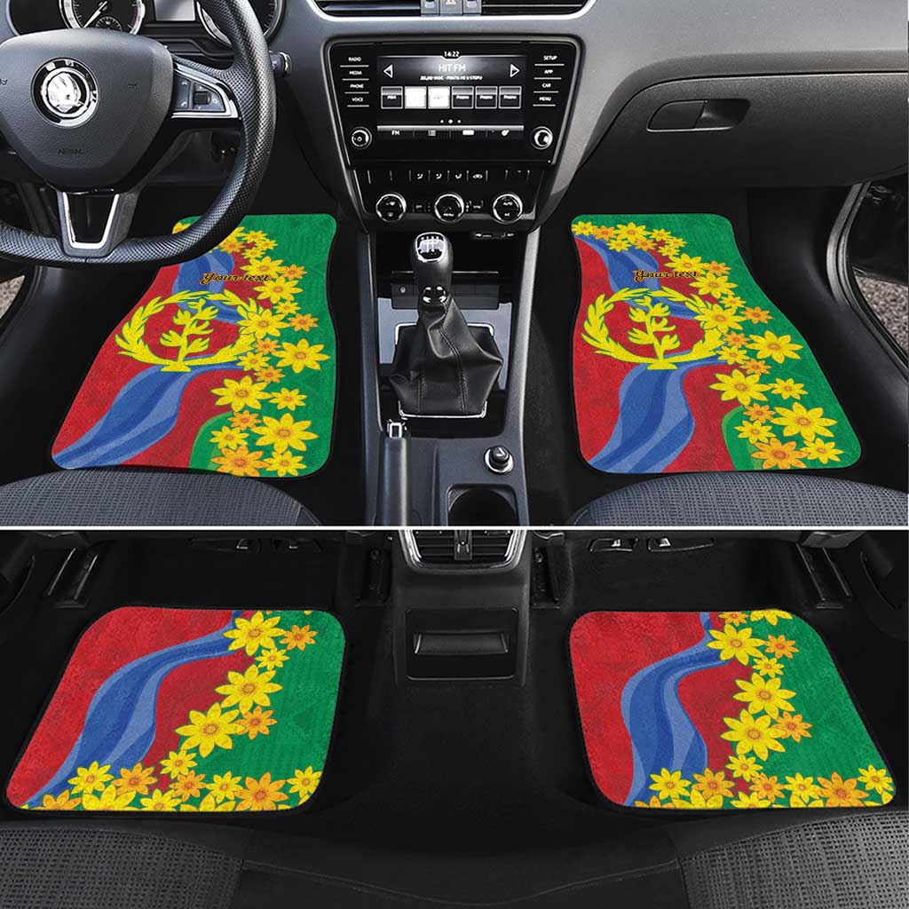 Eritrea New Year Personalized Car Mats Enkutatash Adey Abeba Flower Art LT9 - Wonder Print Shop