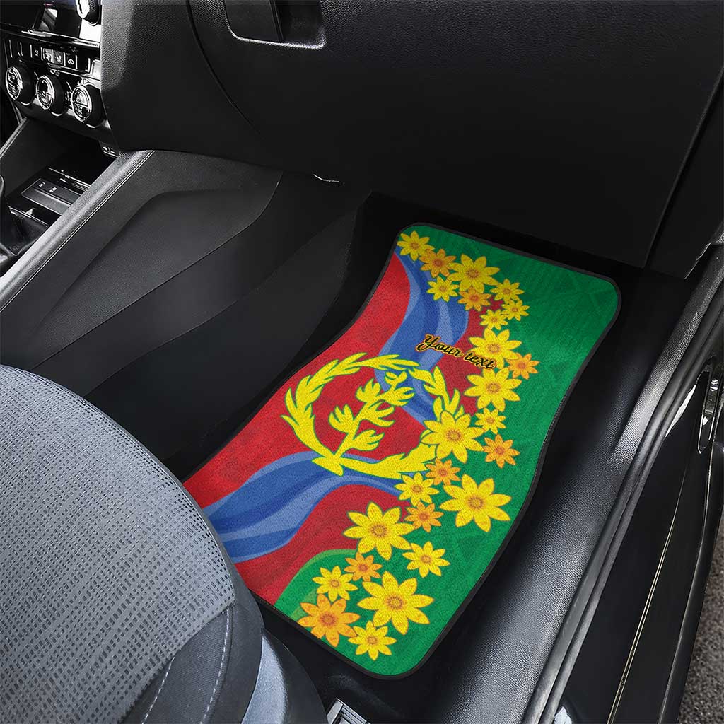 Eritrea New Year Personalized Car Mats Enkutatash Adey Abeba Flower Art LT9 - Wonder Print Shop