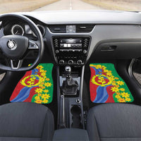 Eritrea New Year Personalized Car Mats Enkutatash Adey Abeba Flower Art LT9 - Wonder Print Shop
