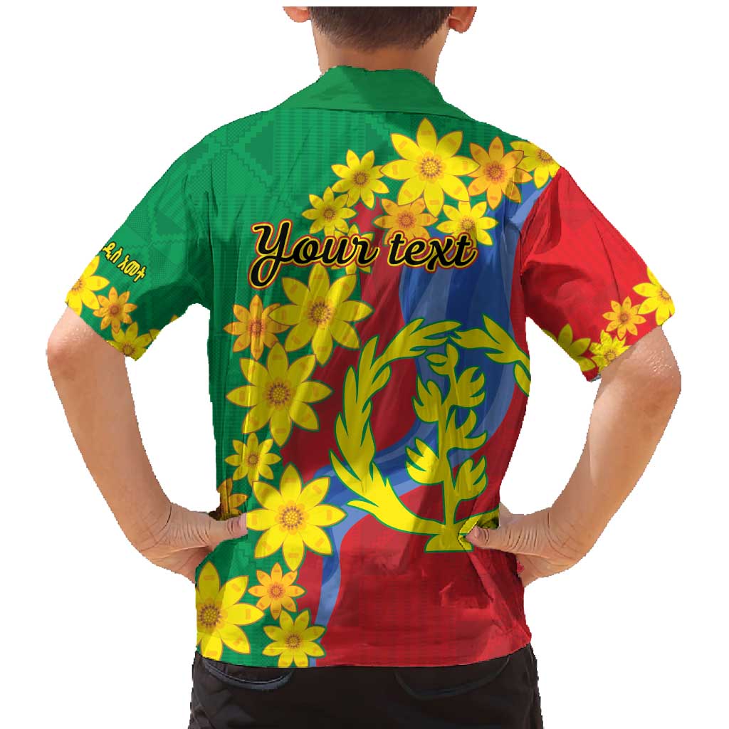 Eritrea New Year Personalized Family Matching Mermaid Dress and Hawaiian Shirt Enkutatash Adey Abeba Flower Art LT9 - Wonder Print Shop