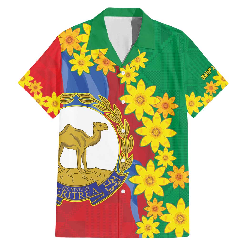 Eritrea New Year Personalized Family Matching Mermaid Dress and Hawaiian Shirt Enkutatash Adey Abeba Flower Art LT9 - Wonder Print Shop