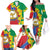 Eritrea New Year Personalized Family Matching Off The Shoulder Long Sleeve Dress and Hawaiian Shirt Enkutatash Adey Abeba Flower Art - Wonder Print Shop