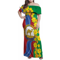 Eritrea New Year Personalized Family Matching Off Shoulder Maxi Dress and Hawaiian Shirt Enkutatash Adey Abeba Flower Art LT9 - Wonder Print Shop