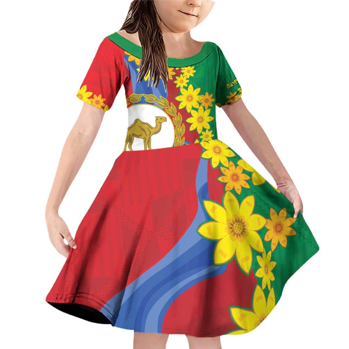 Eritrea New Year Personalized Family Matching Off Shoulder Short Dress and Hawaiian Shirt Enkutatash Adey Abeba Flower Art LT9 - Wonder Print Shop