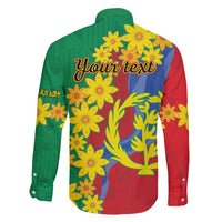 Eritrea New Year Personalized Family Matching Short Sleeve Bodycon Dress and Hawaiian Shirt Enkutatash Adey Abeba Flower Art - Wonder Print Shop