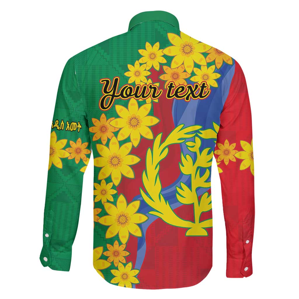 Eritrea New Year Personalized Family Matching Tank Maxi Dress and Hawaiian Shirt Enkutatash Adey Abeba Flower Art - Wonder Print Shop