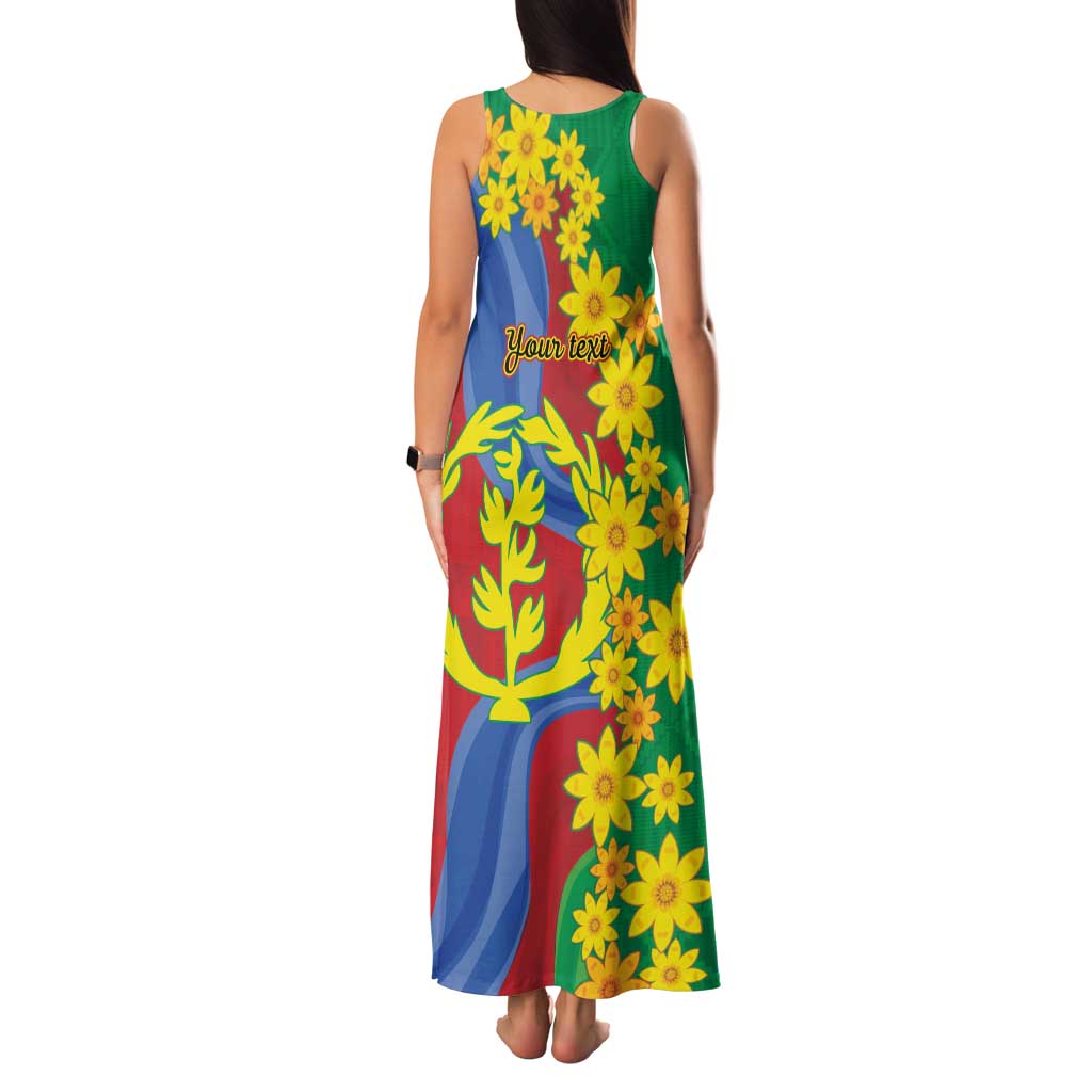 Eritrea New Year Personalized Family Matching Tank Maxi Dress and Hawaiian Shirt Enkutatash Adey Abeba Flower Art - Wonder Print Shop