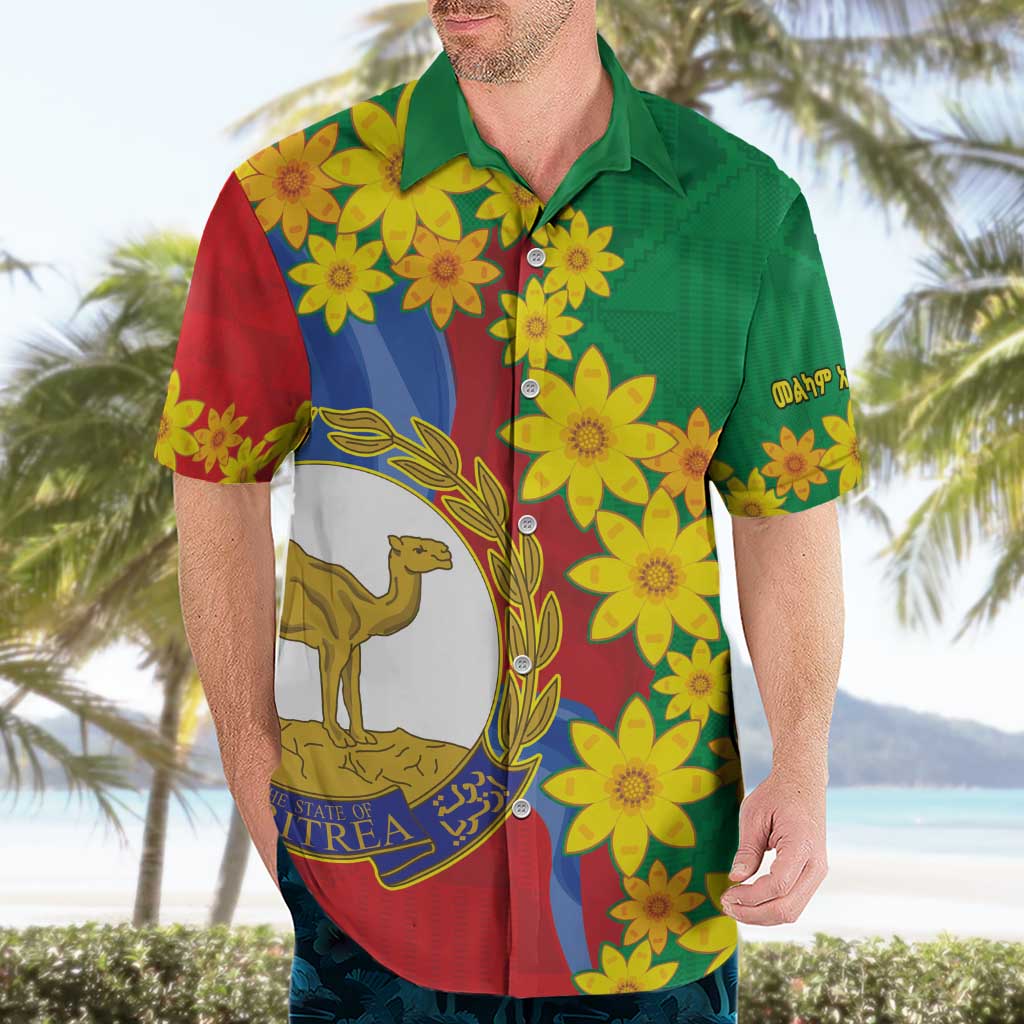 Eritrea New Year Personalized Hawaiian Shirt Enkutatash Adey Abeba Flower Art - Wonder Print Shop