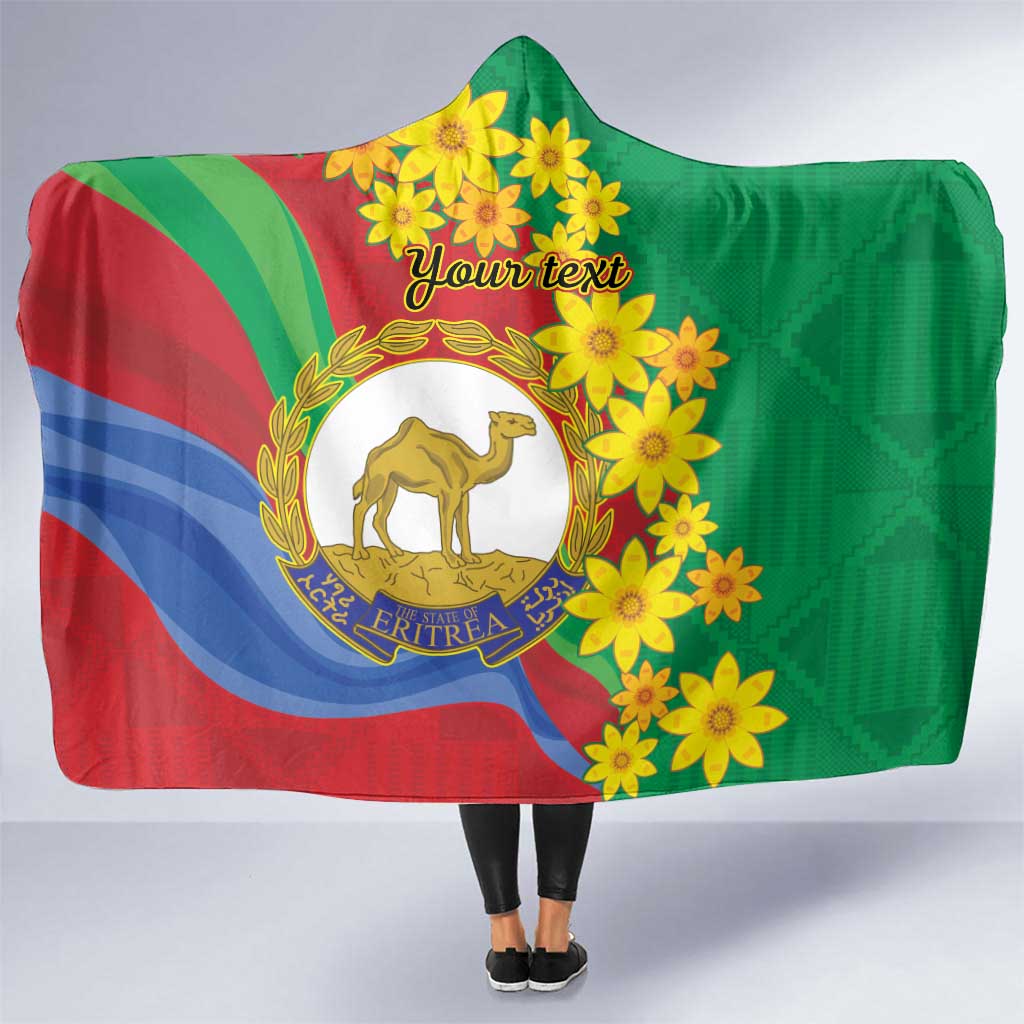 Eritrea New Year Personalized Hooded Blanket Enkutatash Adey Abeba Flower Art