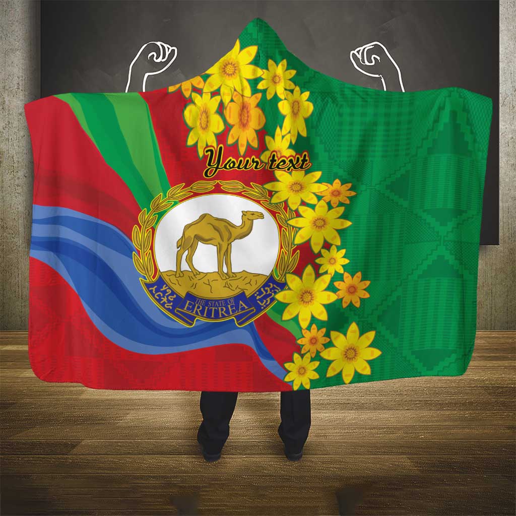 Eritrea New Year Personalized Hooded Blanket Enkutatash Adey Abeba Flower Art
