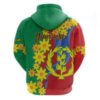 Eritrea New Year Personalized Hoodie Enkutatash Adey Abeba Flower Art - Wonder Print Shop