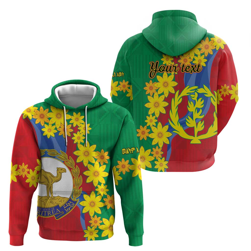 Eritrea New Year Personalized Hoodie Enkutatash Adey Abeba Flower Art - Wonder Print Shop