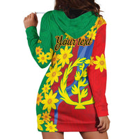 Eritrea New Year Personalized Hoodie Dress Enkutatash Adey Abeba Flower Art - Wonder Print Shop