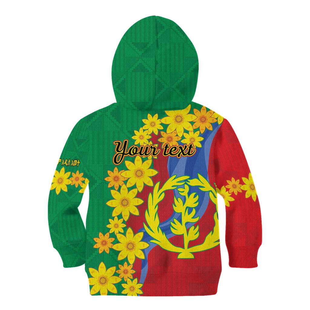 Eritrea New Year Personalized Kid Hoodie Enkutatash Adey Abeba Flower Art - Wonder Print Shop