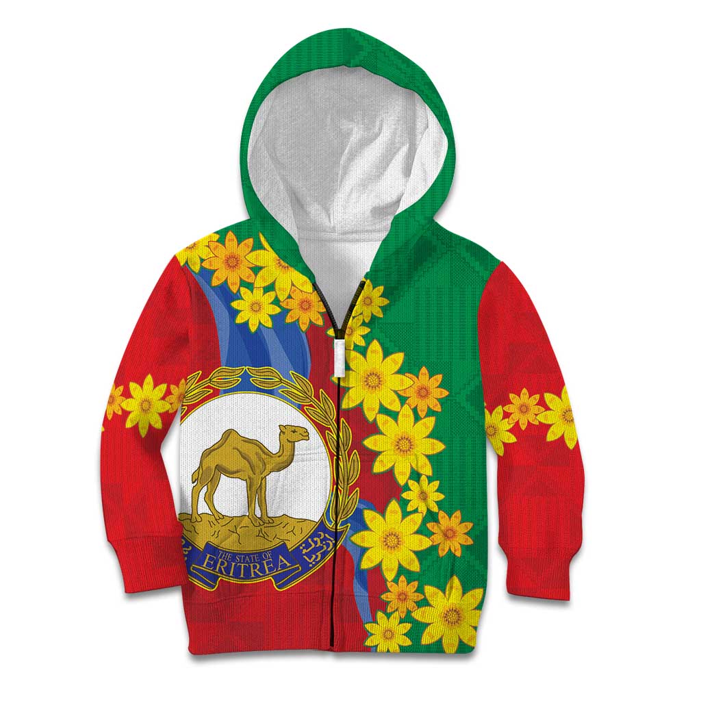 Eritrea New Year Personalized Kid Hoodie Enkutatash Adey Abeba Flower Art - Wonder Print Shop