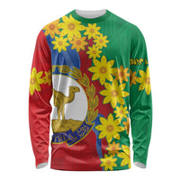 Eritrea New Year Personalized Long Sleeve Shirt Enkutatash Adey Abeba Flower Art - Wonder Print Shop