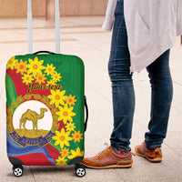 Eritrea New Year Personalized Luggage Cover Enkutatash Adey Abeba Flower Art - Wonder Print Shop